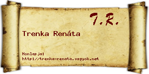 Trenka Renáta névjegykártya